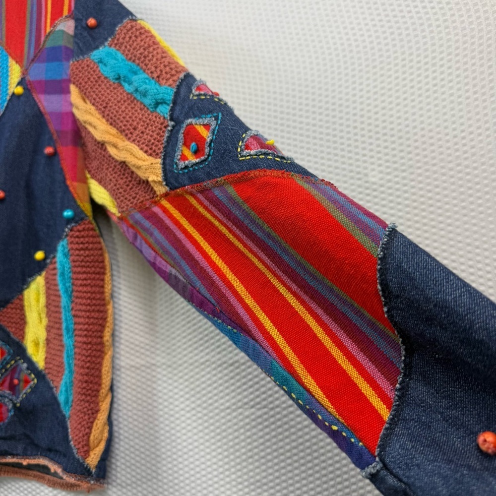 Vintage Sandy Starkman Boho Patchwork Jacket - Si… - image 5